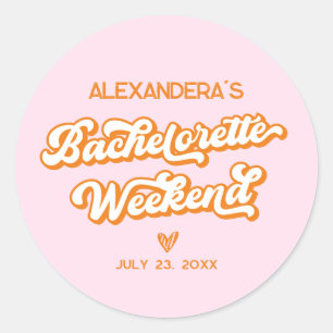 Sticker Rond Faveur de fête d'enterrement de vie de jeune fille