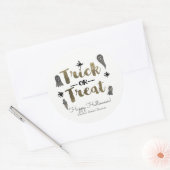 Sticker Rond Faveur de fête d'Halloween Chic Fantôme "Des frian (Enveloppe)