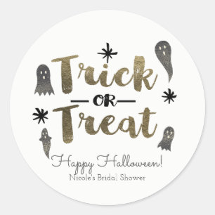 Sticker Rond Faveur de fête Halloween Chic fantôme Trick or Tre