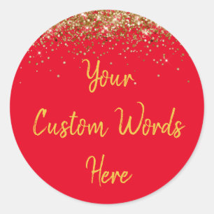 Sticker Rond Faveur de fête personnalisée Anniversaire personna