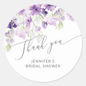 Sticker Rond Faveur de fleurs sauvages lavande mariage (Devant)
