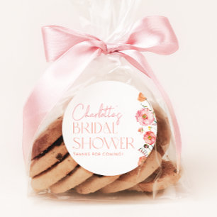 Sticker Rond Faveur de fleurs sauvages pour mariage Floral Brid