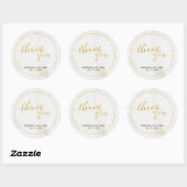Sticker Rond Faveur de mariage à la typographie moderne chic /  (Feuille)