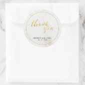 Sticker Rond Faveur de mariage à la typographie moderne chic /  (Sac)