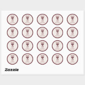 Sticker Rond Faveur de mariage champagnisé (Feuille)