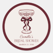 Sticker Rond Faveur de mariage champagnisé (Devant)