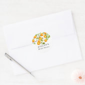 Sticker Rond Faveur de mariage d'été aux agrumes (Enveloppe)