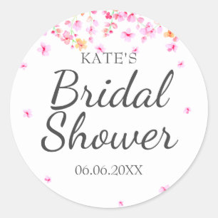 Sticker Rond Faveur de mariage Floral Blossom