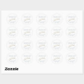 Sticker Rond Faveur de mariage Gold personnalisé (Feuille)