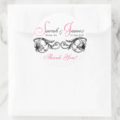 Sticker Rond Faveur de mariage personnalisable ou boîte à gâtea (Sac)