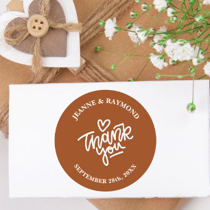 Sticker Rond Faveur de mariage personnalisée en terre cuite Mer