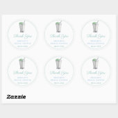 Sticker Rond Faveur de mariage pour la course de chevaux Mint J (Feuille)