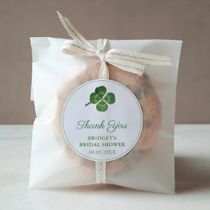Sticker Rond Faveur de mariage pour la Saint-Patrick Trèfle Irl