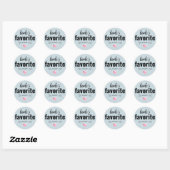 Sticker Rond Faveur de mariage préférée de la mariée (Feuille)