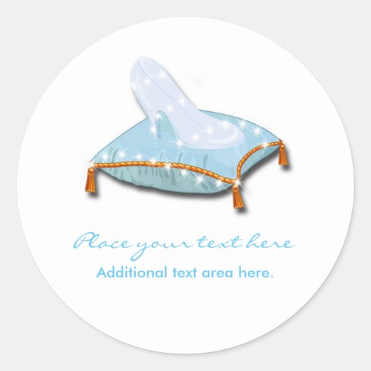 Sticker Rond Faveur de mariage princesse de conte de fées éléga (Devant)