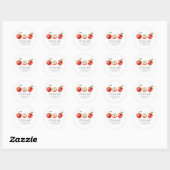 Sticker Rond Faveur de mariage So Sweet Apple   (Feuille)