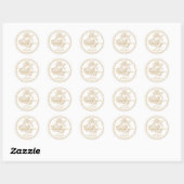 Sticker Rond Faveur de remerciement de mariage Parfaite Poire d (Feuille)