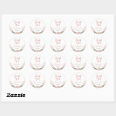 Sticker Rond Faveur de Rose Gold Brunch Bubbly pour enterrement (Feuille)