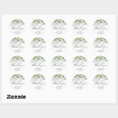 Sticker Rond Faveur de shower de mariée Eucalyptus (Feuille)