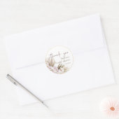 Sticker Rond Faveur d'orchidée rose florale séchée Boho  (Enveloppe)