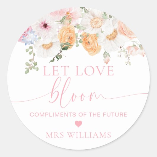 Sticker Rond Faveur florale Millie Fleurir l'amour (Devant)