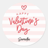 Sticker Rond Faveur moderne de la Saint-Valentin (Devant)