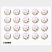 Sticker Rond Faveur Princess Fairy Daughter Anniversaire Fairyc (Feuille)