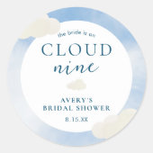 Sticker Rond Faveurs de bower de mariage Aquarelle Sur Cloud 9 (Devant)