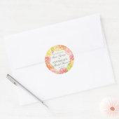 Sticker Rond Faveurs de mariage Citrus Floral Main Squeeze (Enveloppe)