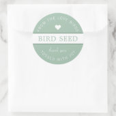 Sticker Rond Faveurs de mariage Lancer de graines pour oiseaux (Sac)
