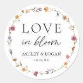 Sticker Rond Faveurs de remerciement pour mariage champêtre de (Devant)