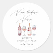 Sticker Rond Faveurs de Vino avant Voeux à l'aquarelle  (Devant)