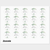 Sticker Rond Favor de douche de mariage Feuillage de Eucalyptus (Feuille)