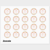 Sticker Rond Favor Marié Citron pour Mariage (Feuille)