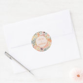 Sticker Rond Favor personnalisé pour Baby Shower Floral  (Enveloppe)