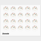 Sticker Rond Favori de Baby Shower Fleur Classique Or (Feuille)