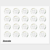 Sticker Rond Favori De Mariage De Gâteaux Laisser Les Manger Câ (Feuille)