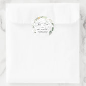 Sticker Rond Favori De Mariage De Gâteaux Laisser Les Manger Câ (Sac)