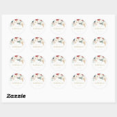 Sticker Rond Favori de mariage floral or classique   (Feuille)