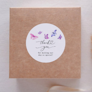 Sticker Rond Favori de mariage papillons caprice  