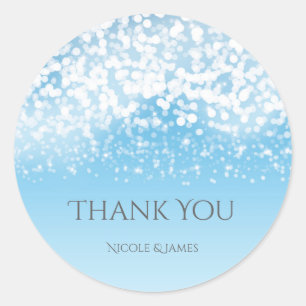Sticker Rond Favori de merveilleux monde hivernal romantique au