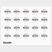 Sticker Rond Favori du marié pour le mariage (Feuille)