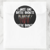 Sticker Rond Favoris Feu d'artifice Bouteille Rockets (Sac)