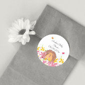 Sticker Rond Favoriser un hérisson personnalisé