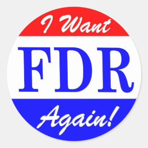 Sticker Rond FDR - Le plus grand Président Tribute de