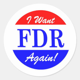 Sticker Rond FDR - Le plus grand Président Tribute de