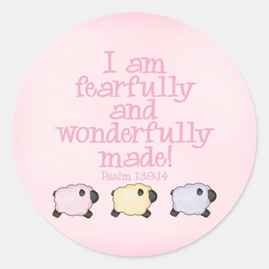 Sticker Rond Fearful and Wonderful Fade - Rose (Devant)