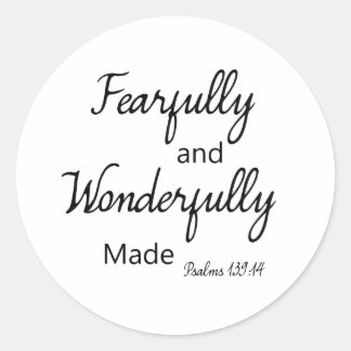 Sticker Rond Fearful and Wonderful made |autocollants