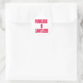Sticker Rond Fearless & Limitless  (Sac)