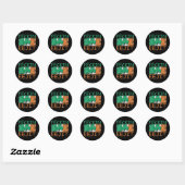 Sticker Rond Feckin Eejit Irlande Drapeau irlandais de l'lang I (Feuille)